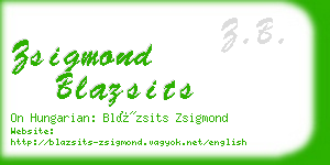 zsigmond blazsits business card